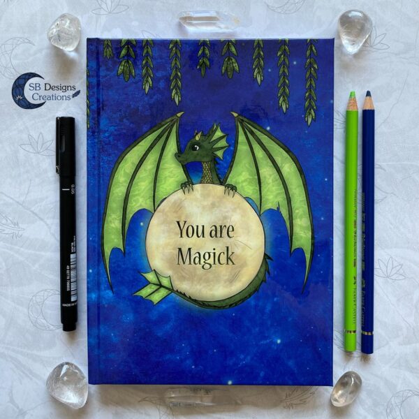 You are Magick-Notitieboek Draak volle maan