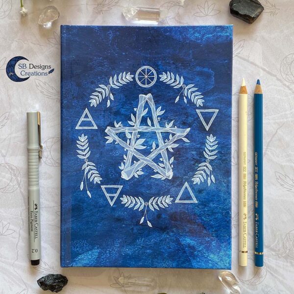 Elementen Magie Pentagram Notitieboek Journal Book of Shadows-1