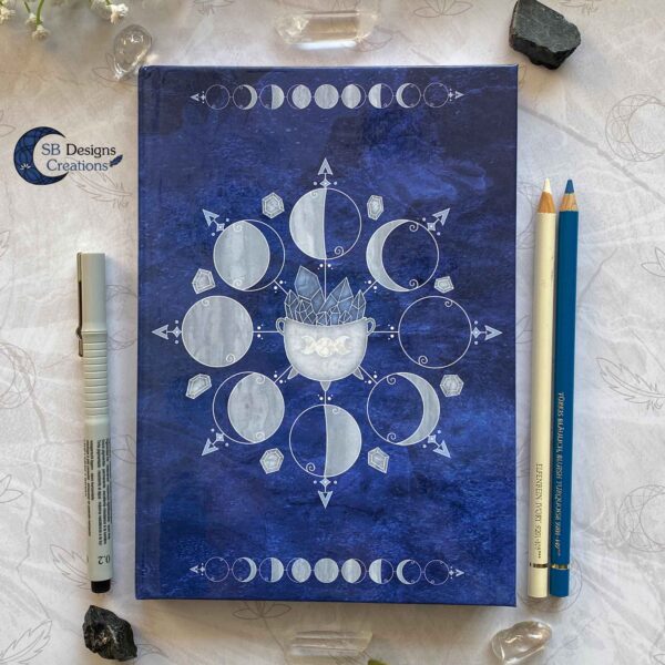 Witch Journal Cauldron Notebook Blue Book of Shadows-2