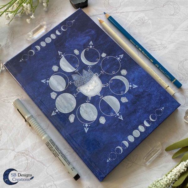 Witch Journal Cauldron Notebook Blue Book of Shadows-5