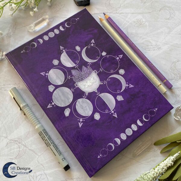 Moonphases Journal Cauldron Notebook Purple-6