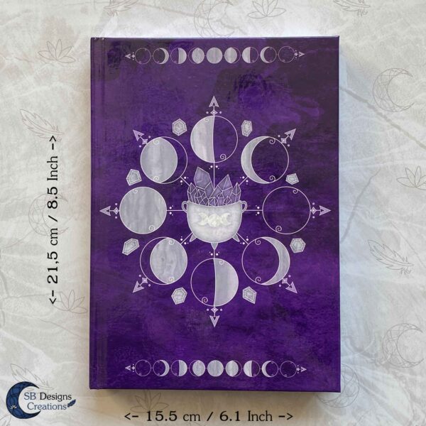 Moonphases Journal Cauldron Notebook Purple-7