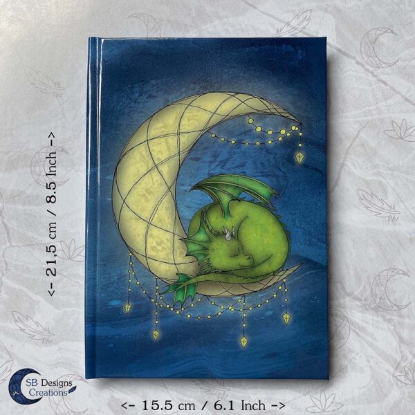 Maandraak Draakje op de Maan A5 Hardcover Journal