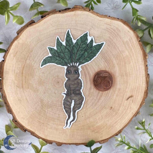 Mandragora Mandrake Creature Wezen Magisch Fantasy Laptop Sticker-5