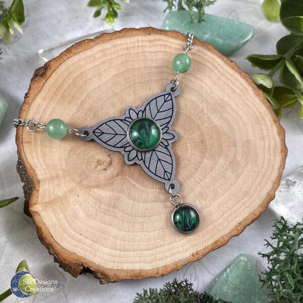 Elven Leaves Elven Ketting RVS Stainless Steel-1