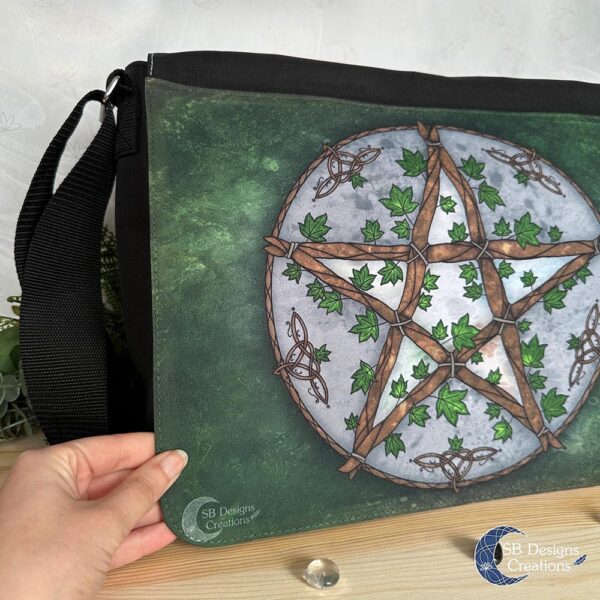 Pentakel Pentagram Ivy Blad Klimop Rechthoek Tas Groot-2