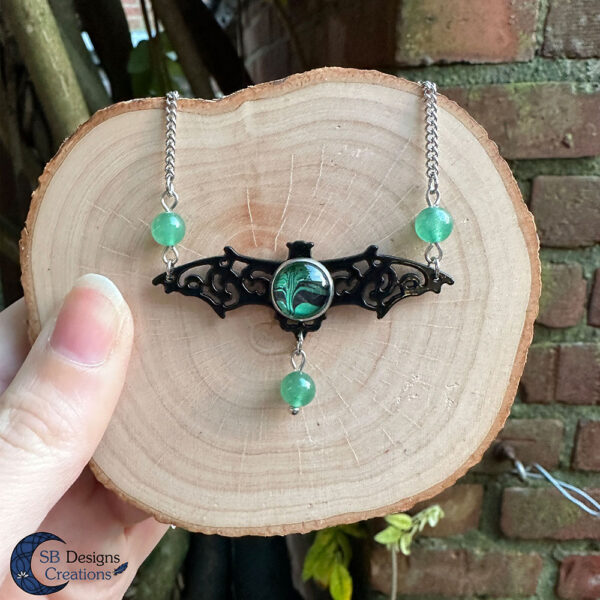 Vleermuis Ketting Groen Fantasy Sieraden