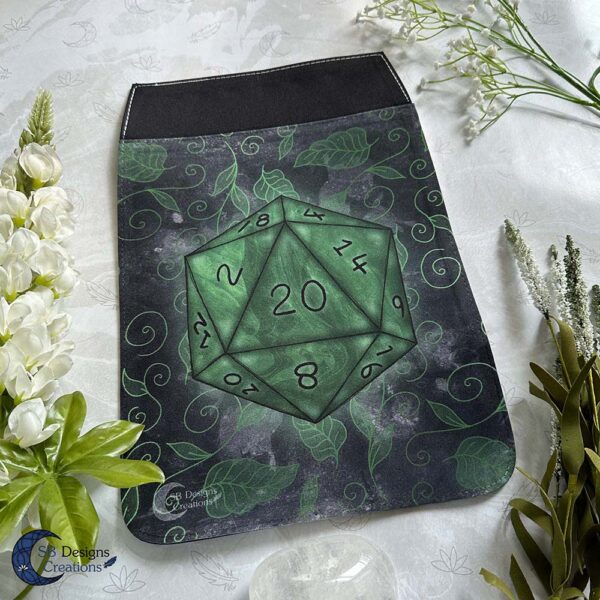 Losse Tas Flap Vierkant Groot - D20 Groen Dungeons & Dragons-2