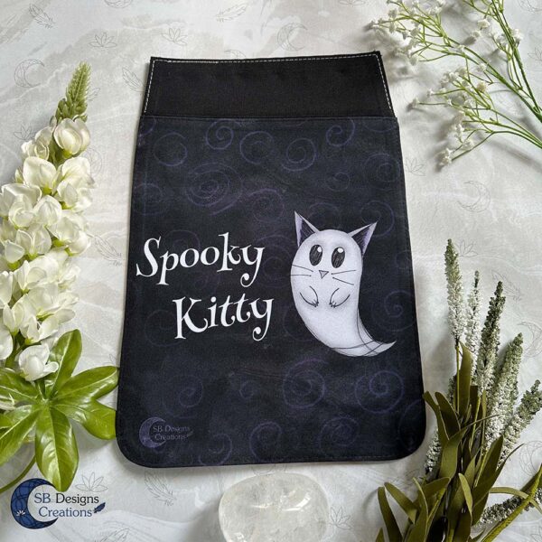 Losse Tas Flap Vierkant Groot - Spookkat Spooky Kitty-2