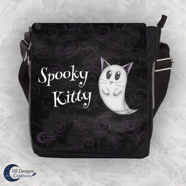 Spooky Kitty Spookkat Schoudertas Vierkant Klein