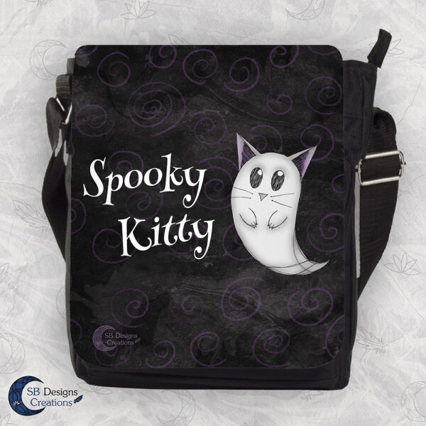 Spooky Kitty Spookkat Tas Vierkante Schoudertas Groot