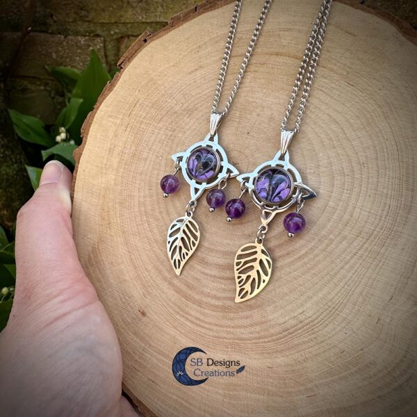 Celtic Nature Amethyst Purple Friendship Necklace-1