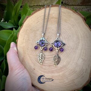 Celtic Nature Amethyst Purple Friendship Necklace-2