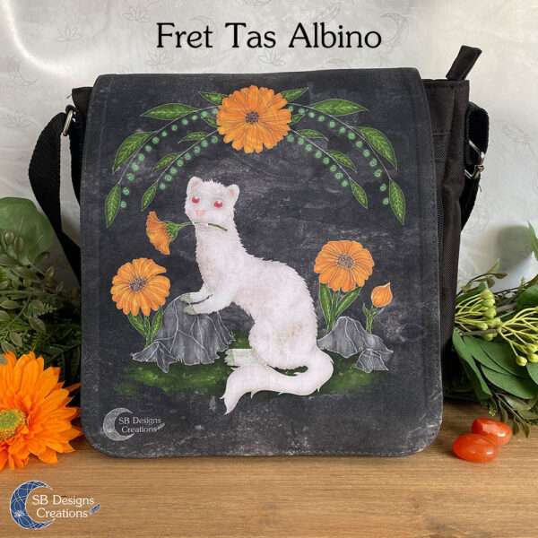 Fret Tas Albino - Albino Ferret - Frettencadeau - Schoudertas Dieren Tas