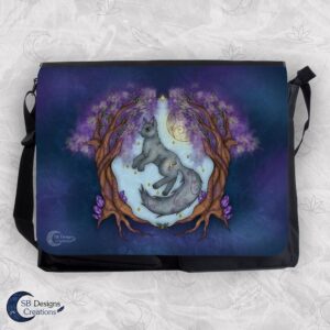 Magie van de Kat Schoudertas Groot Messenger Bag Dieren Animals Art