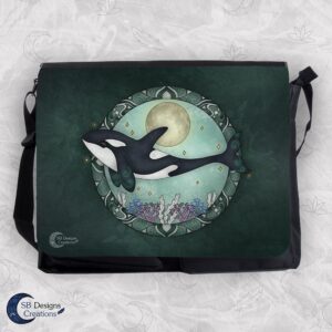 Magie van de Orka Schoudertas Groot Messenger Bag Dieren Animals Art