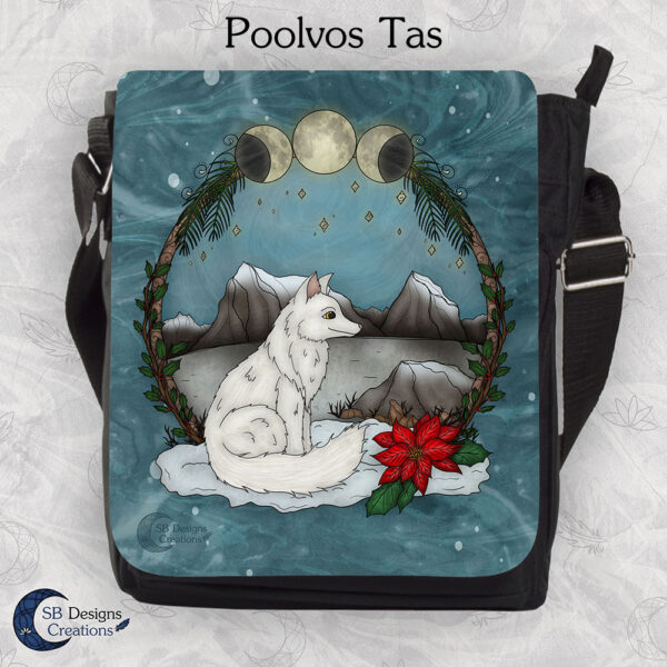 Poolvos Tas - Winterdieren Schoudertas - Dieren Tas Illustratie