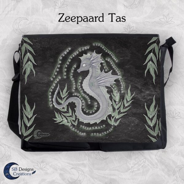 Zeepaard Schoudertas Rechthoek Groot Zeedieren Schooltas Seahorse